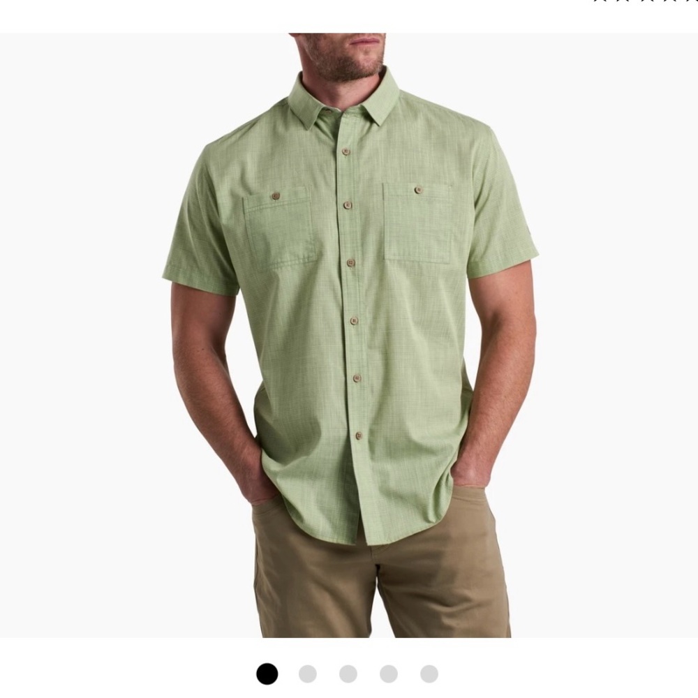 Kuhl Green Casual Button Down Shirt Relaxed Fit